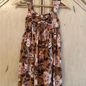 Janie and Jack Floral Tan Dress